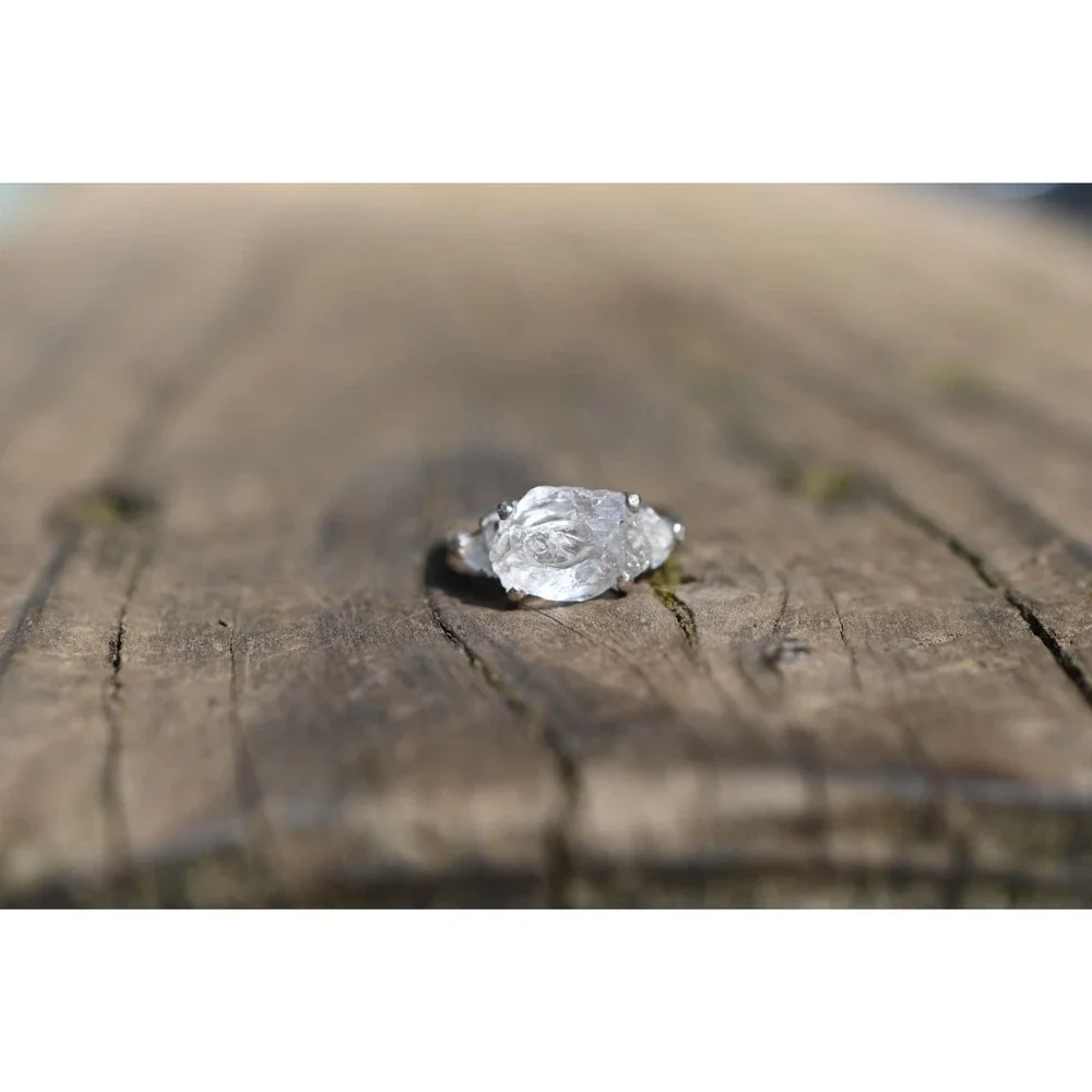 Raw Lake County Diamond Engagement Ring